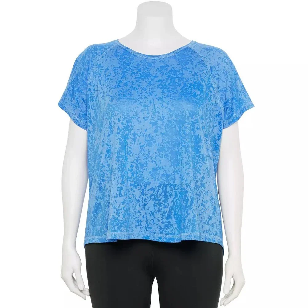 3/$20 Bundle Or New Size 2X Blue Tee From Tek Gear MSRP $20 - Picture 2 of 5